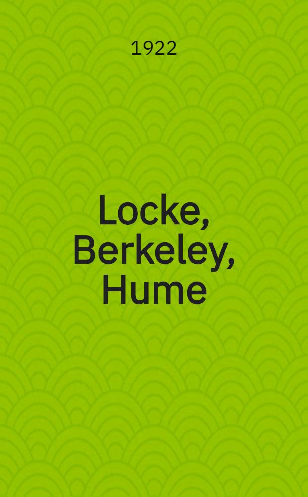 Locke, Berkeley, Hume