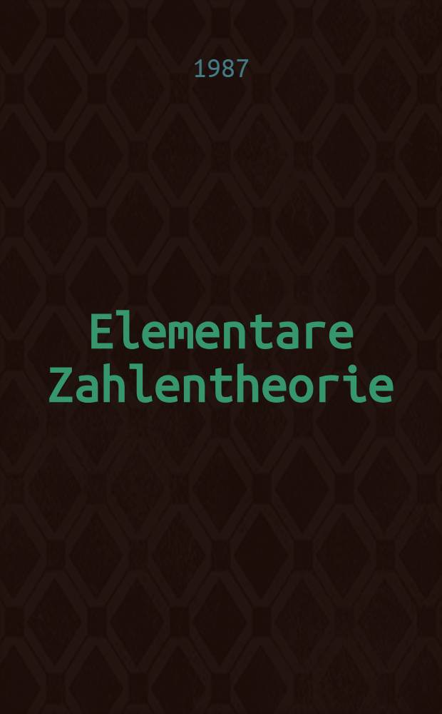 Elementare Zahlentheorie