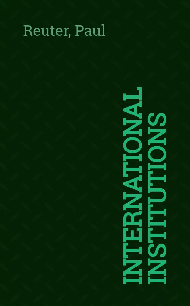 International institutions