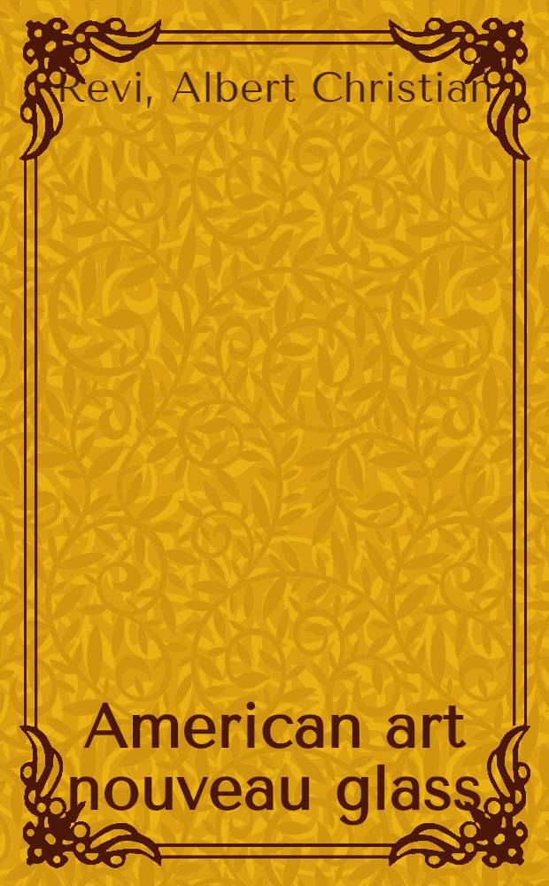 American art nouveau glass