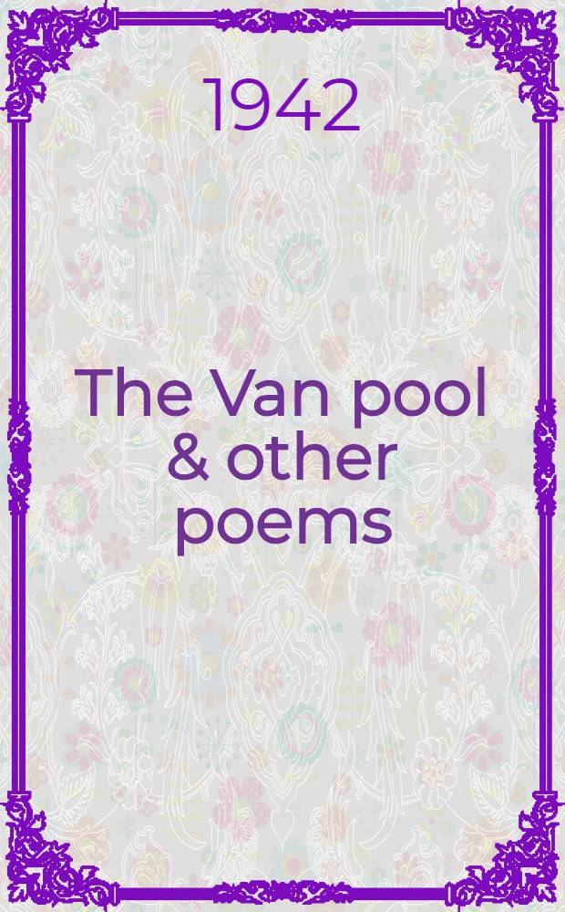 The Van pool & other poems