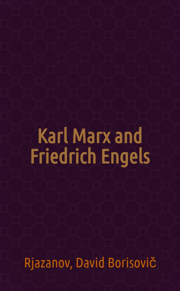 Karl Marx and Friedrich Engels