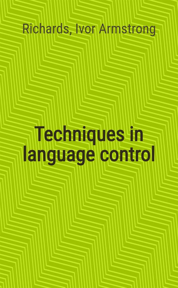Techniques in language control