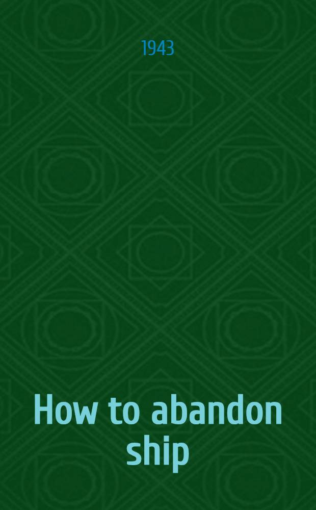 How to abandon ship