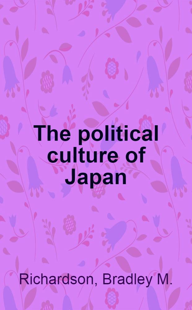 The political culture of Japan