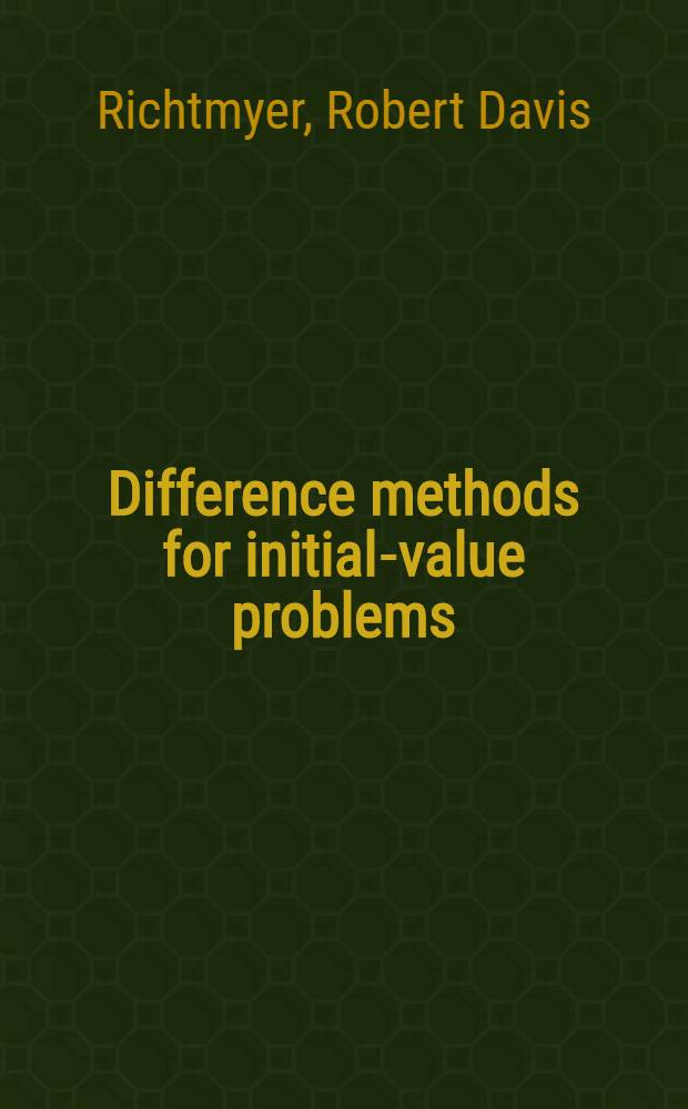 Difference methods for initial-value problems