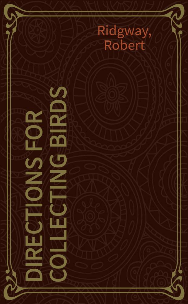 Directions for collecting birds