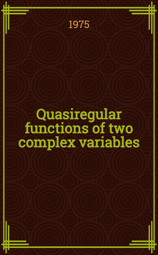 Quasiregular functions of two complex variables