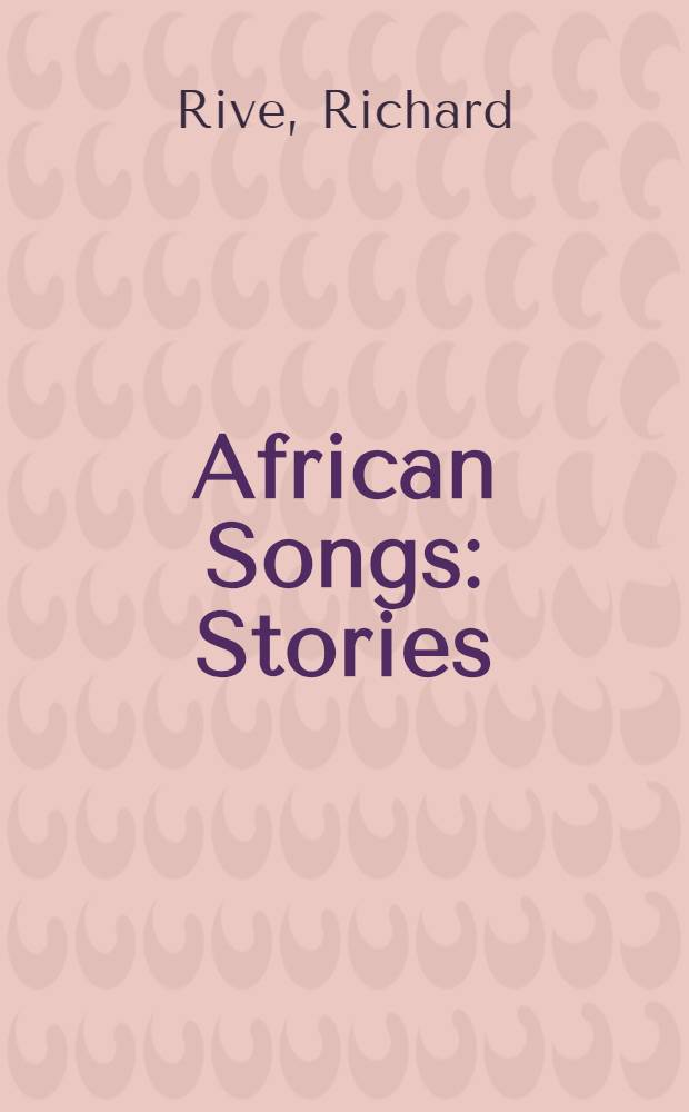 African Songs : Stories