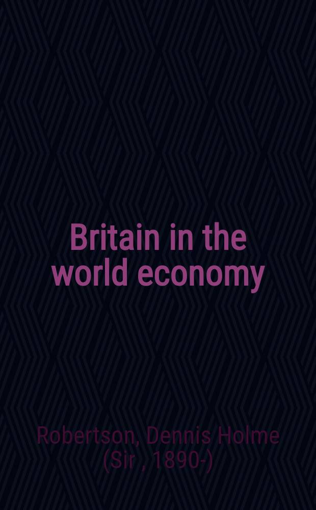 Britain in the world economy