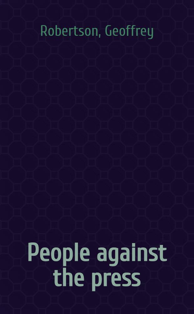 People against the press : An enquiry into the Press council