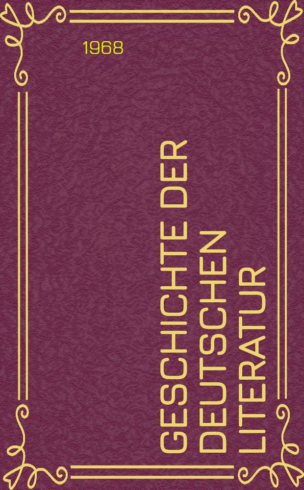 Geschichte der deutschen Literatur