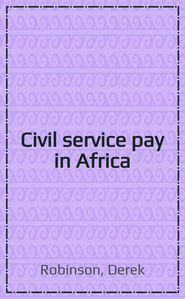 Civil service pay in Africa