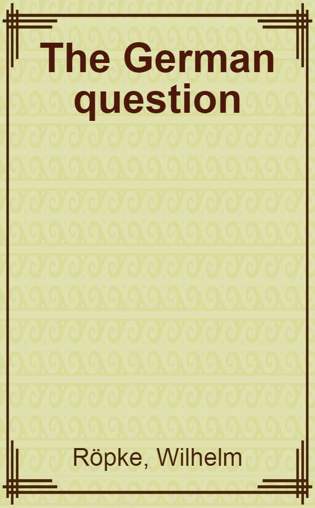 The German question