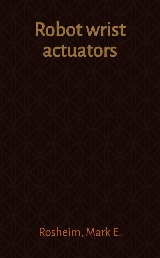 Robot wrist actuators