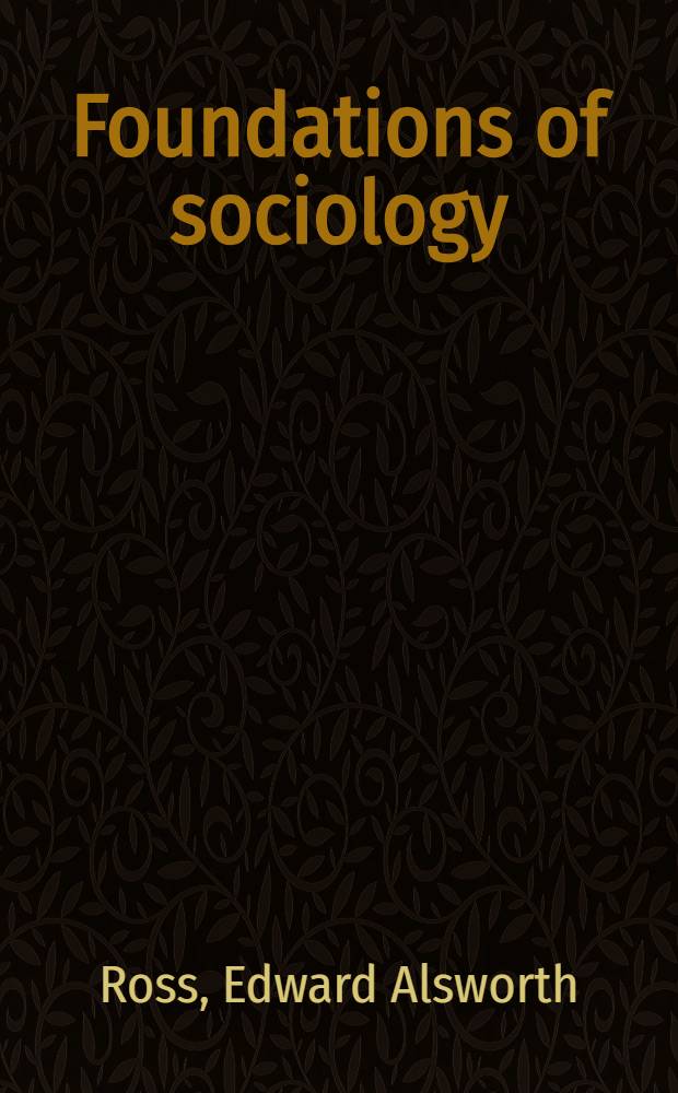 Foundations of sociology