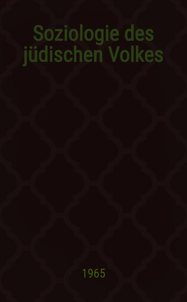 Soziologie des jüdischen Volkes