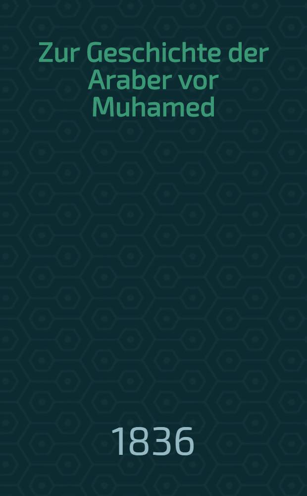 Zur Geschichte der Araber vor Muhamed