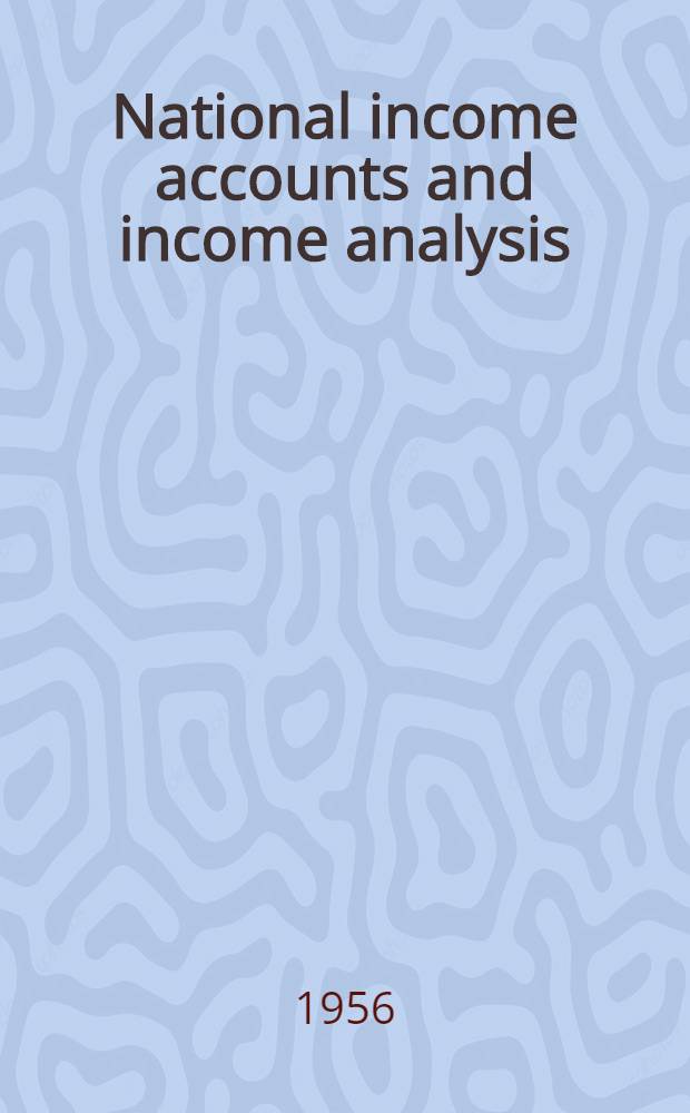National income accounts and income analysis