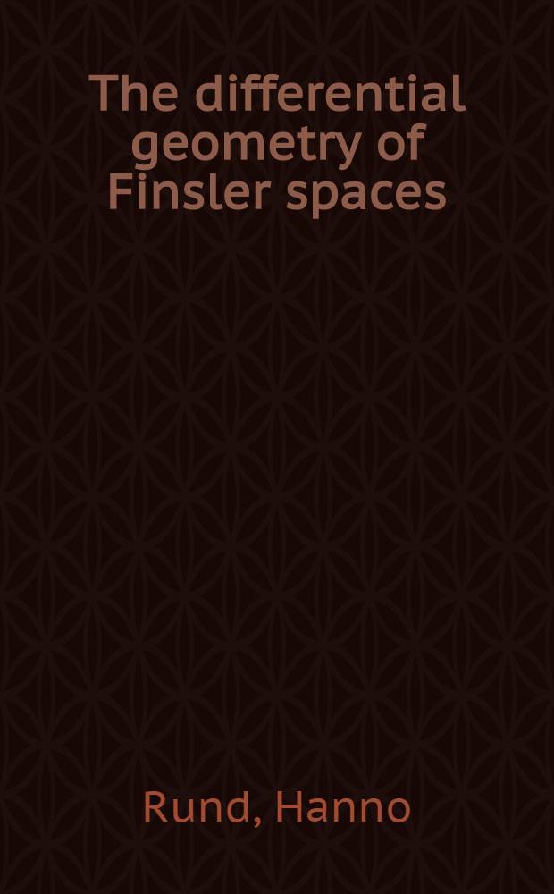 The differential geometry of Finsler spaces