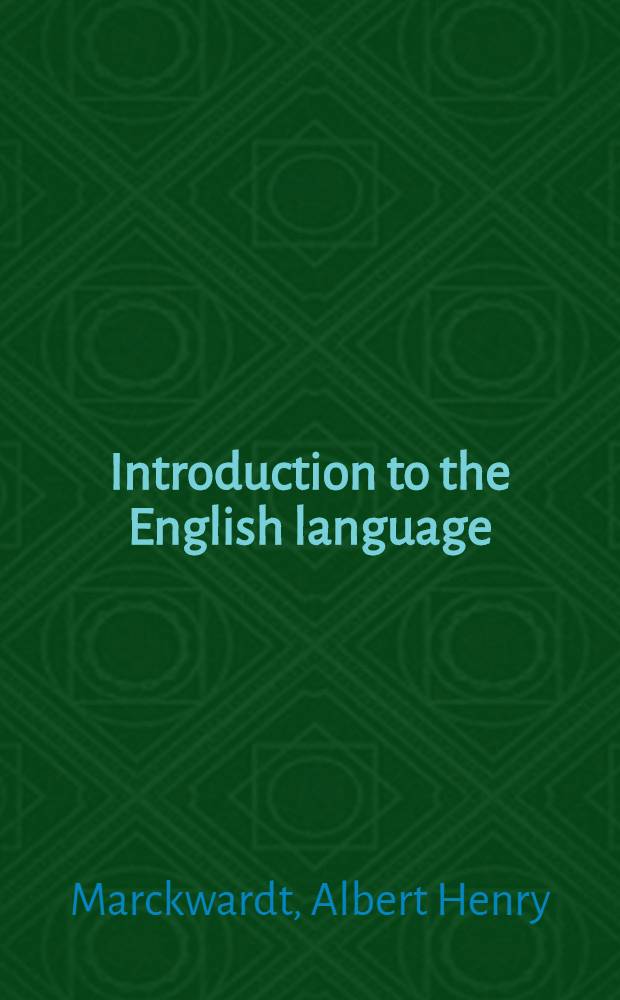 Introduction to the English language