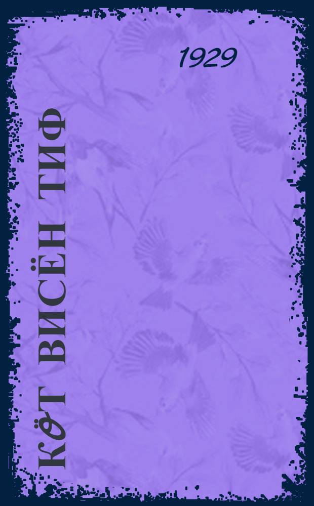 Кöт висён тиф = Брюшной тиф