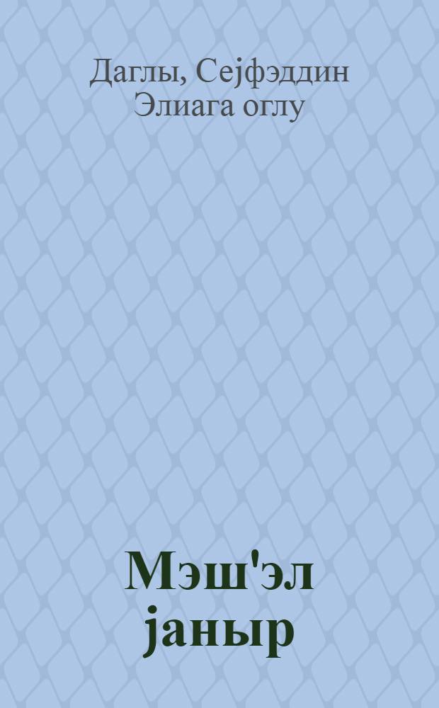 Мэш'эл jаныр : hекаjэлэр = Факел горит