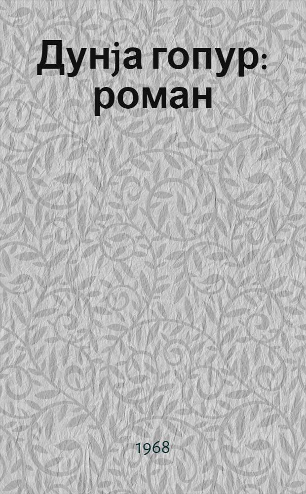 Дунjа гопур : роман = Мир рушится