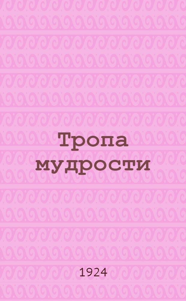 Тропа мудрости : Индус. роман