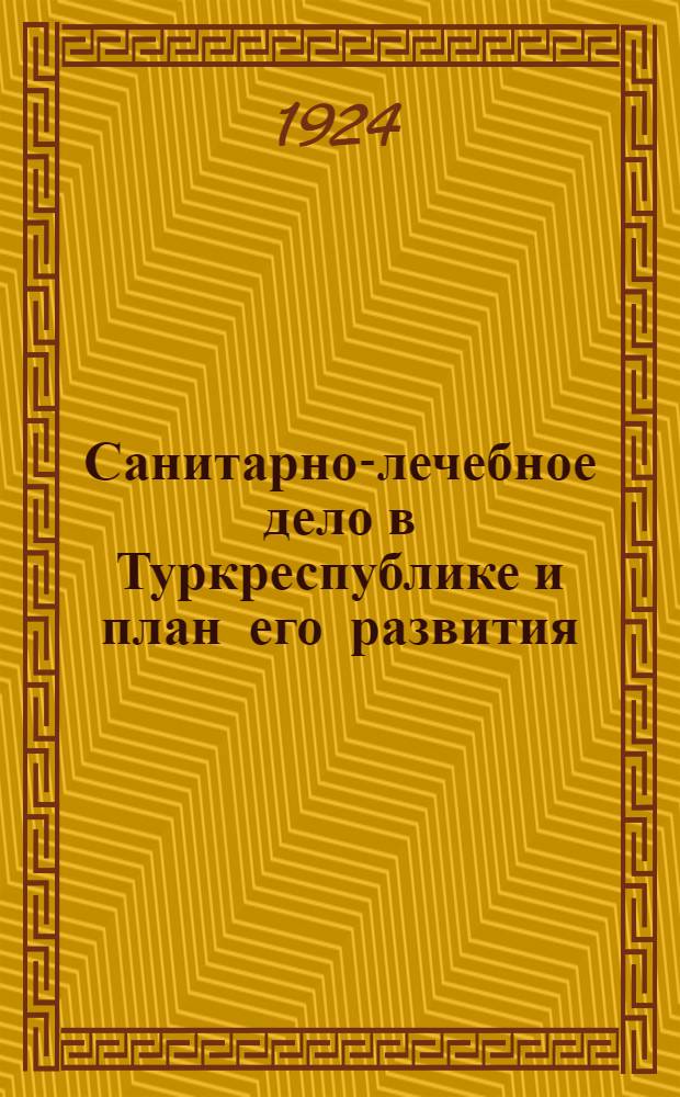 Санитарно-лечебное дело в Туркреспублике и план его развития