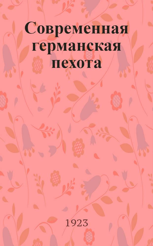 Современная германская пехота