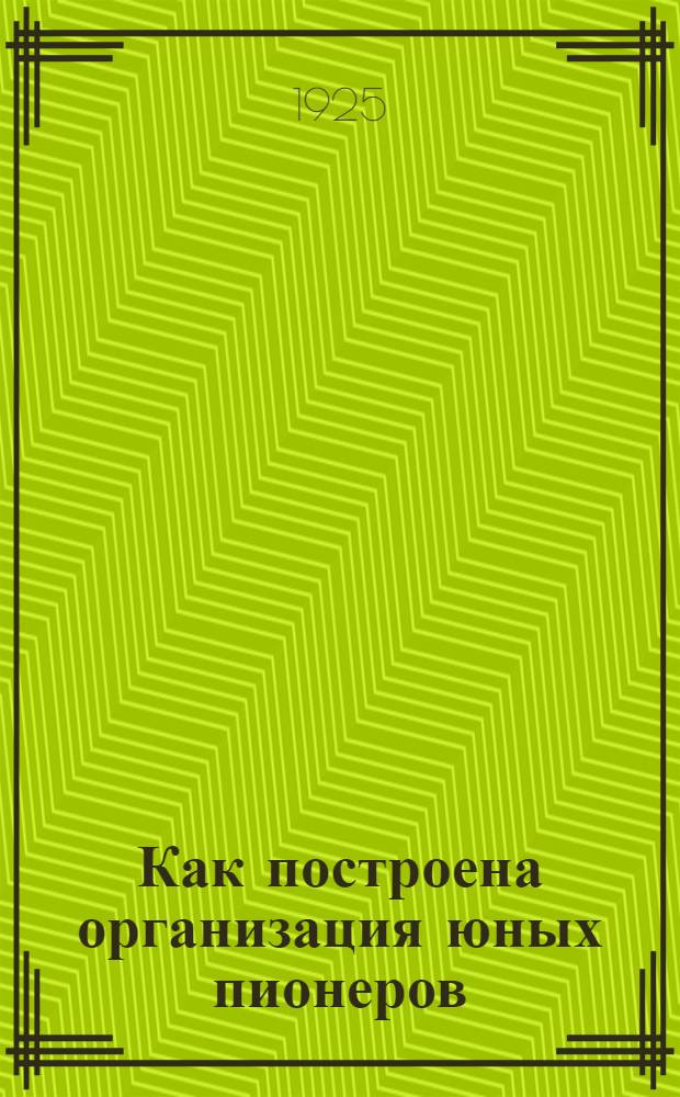 Как построена организация юных пионеров