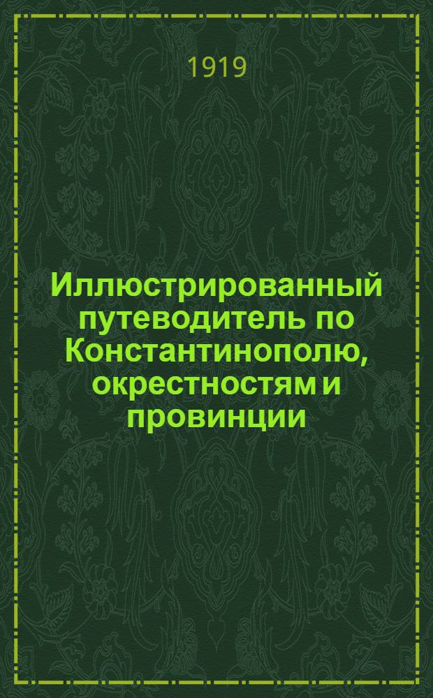 Иллюстрированный путеводитель по Константинополю, окрестностям и провинции