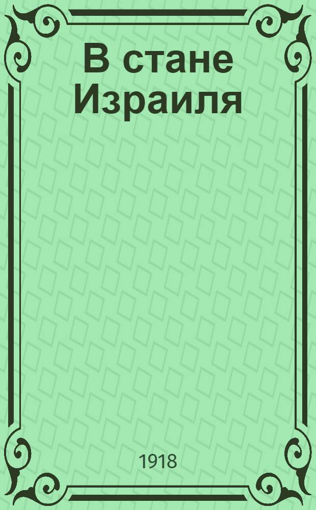 В стане Израиля : Очерки и рассказы. Т.2