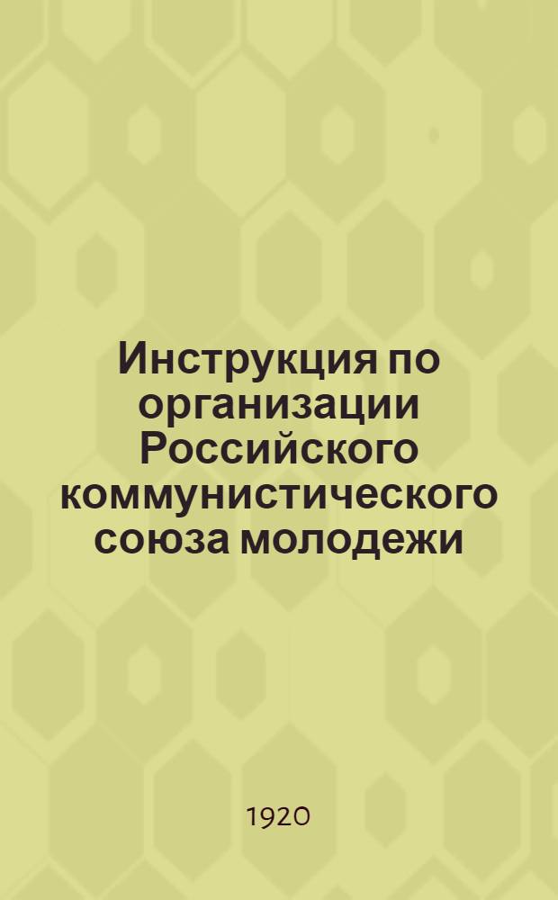 Инструкция по организации Российского коммунистического союза молодежи
