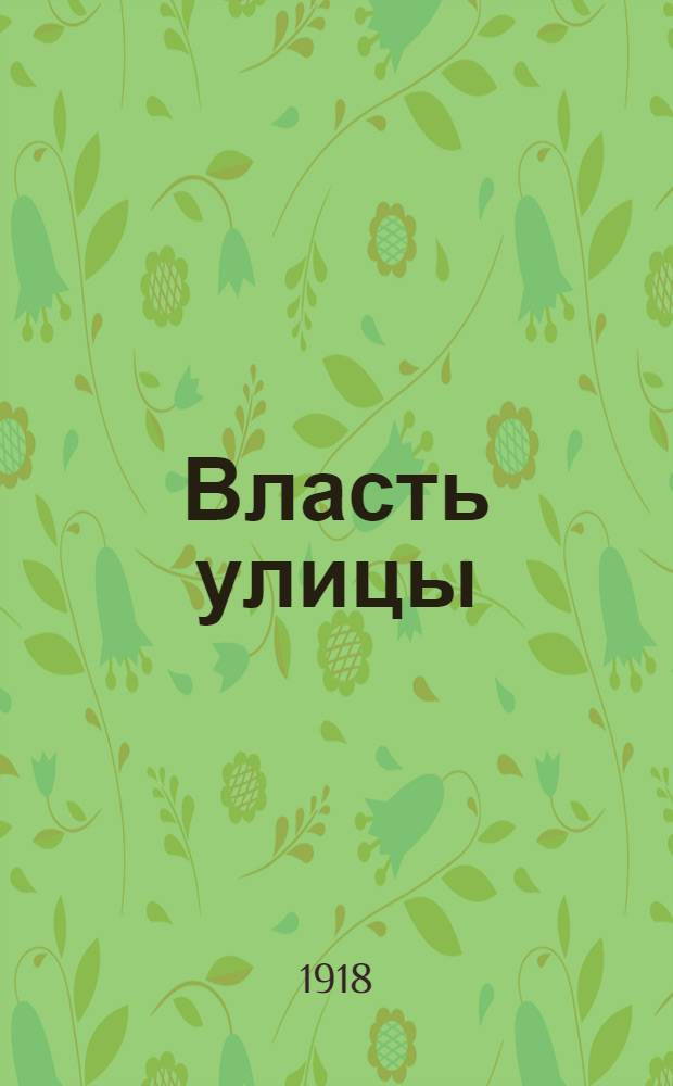Власть улицы : Роман