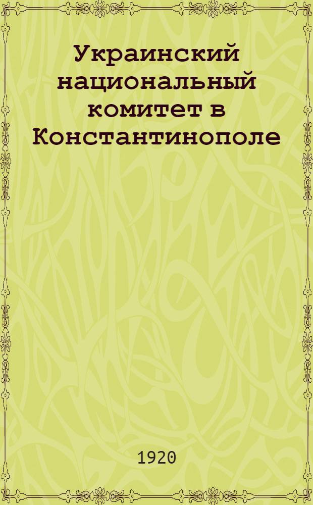 Украинский национальный комитет в Константинополе