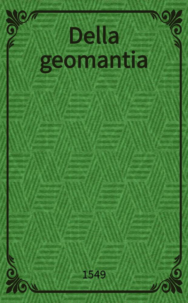 Della geomantia