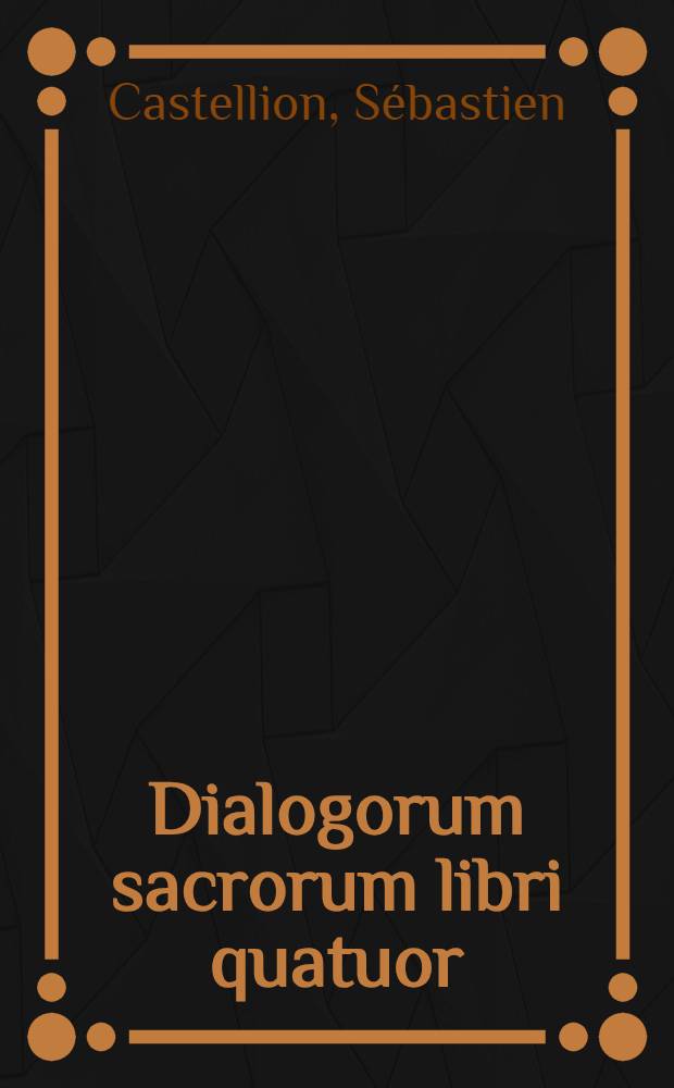 Dialogorum sacrorum libri quatuor