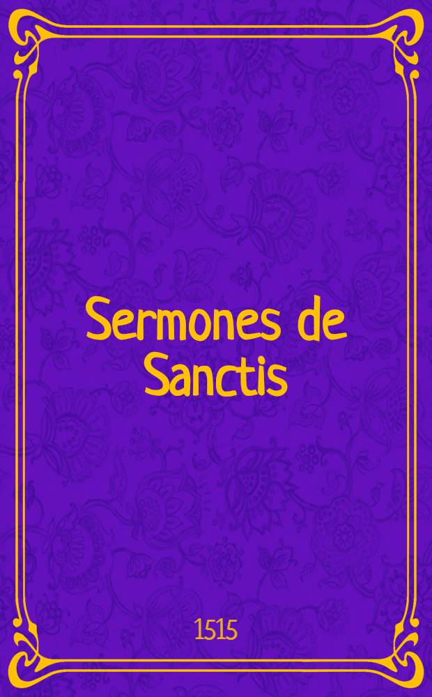 Sermones de Sanctis