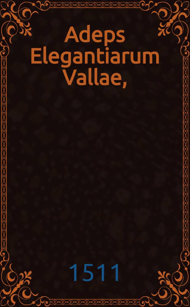 Adeps Elegantiarum Vallae,