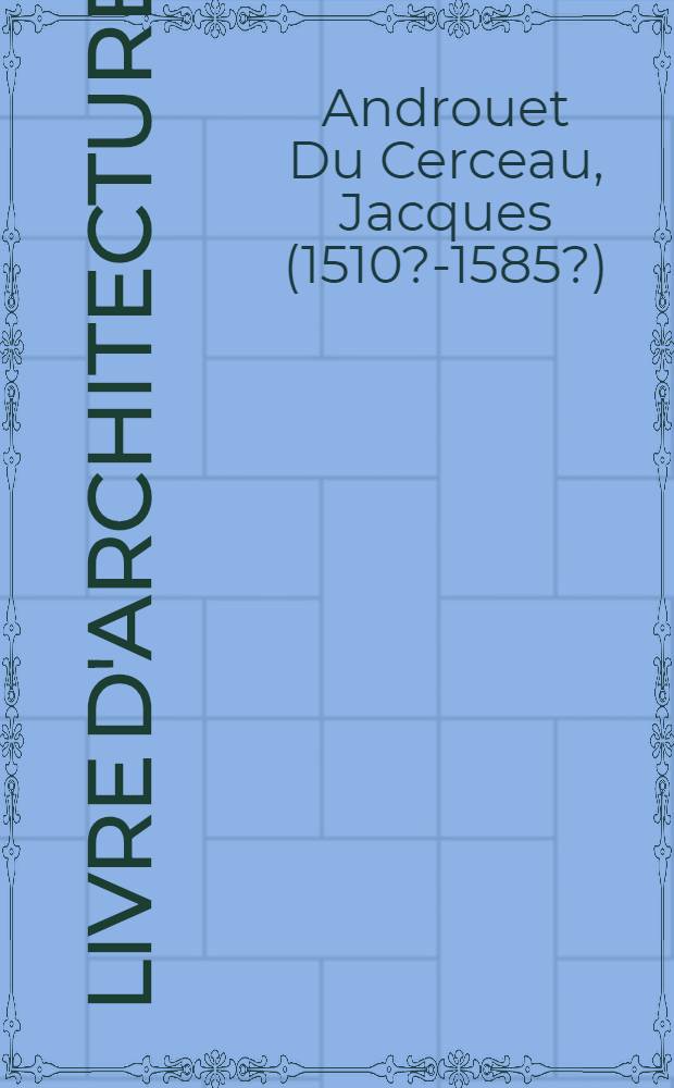 Livre d'architecture