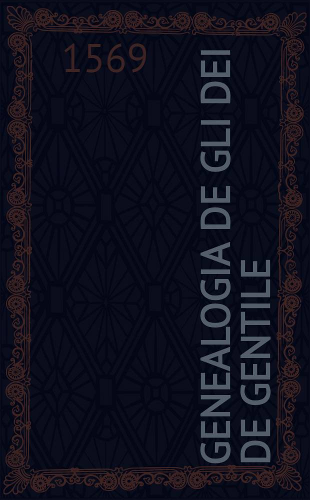 Genealogia de gli dei de gentile