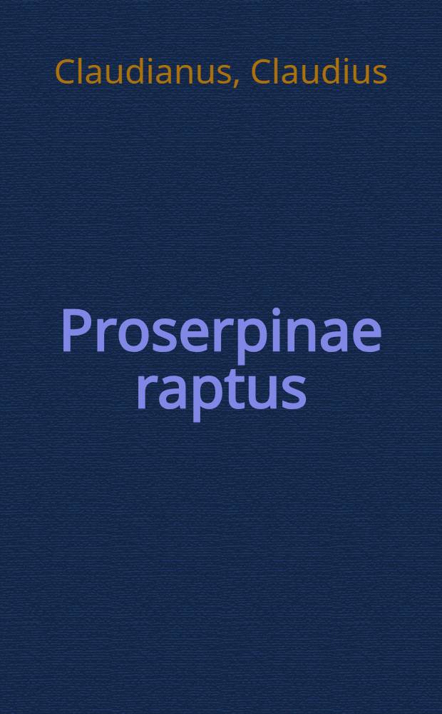 Proserpinae raptus