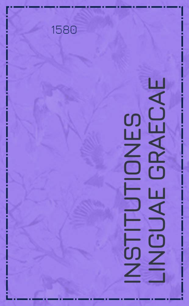 Institutiones linguae Graecae