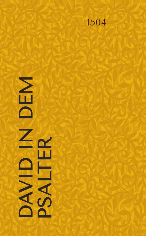 David in dem Psalter