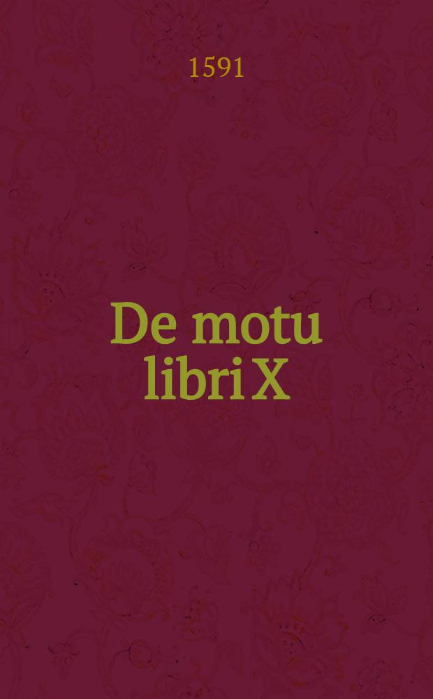 De motu libri X