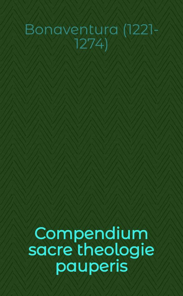 Compendium sacre theologie pauperis