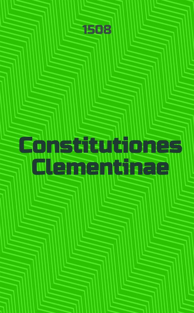 Constitutiones Clementinae