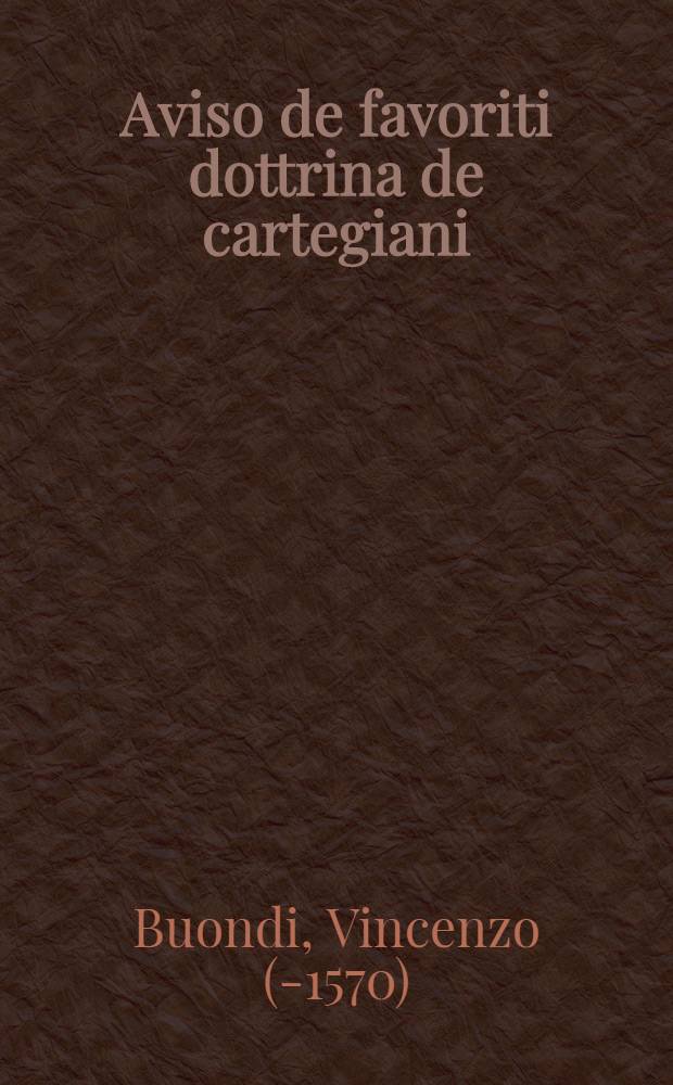 Aviso de favoriti dottrina de cartegiani